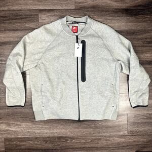 Nike Sportswear Tech Fleece Bomber Jacket Grey Men’s Size XXL FB8008-063 NWT